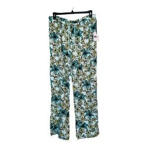 NWT Beach Riot Blue Lagoon Drawstring Pants XXL Tropical Floral